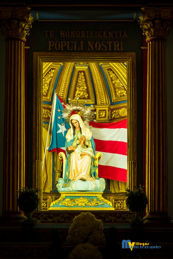 La Virgen de la Providencia who looks over the island of Puerto Rico. La Catedral de San Juan Bautista.