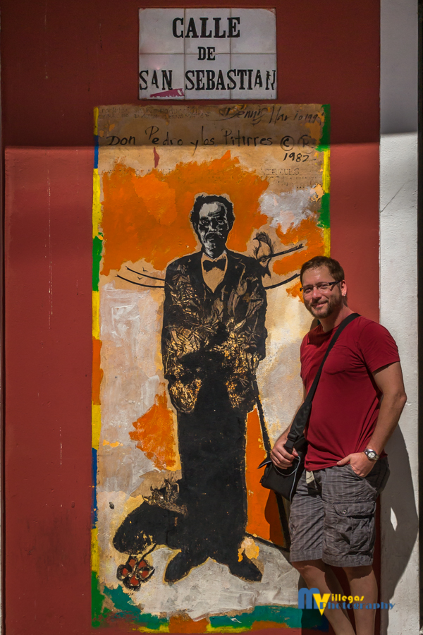 Yours truly next to what has become a classic mural of the Puerto Rican Nationalist Don Pedro Albizu Campos. 